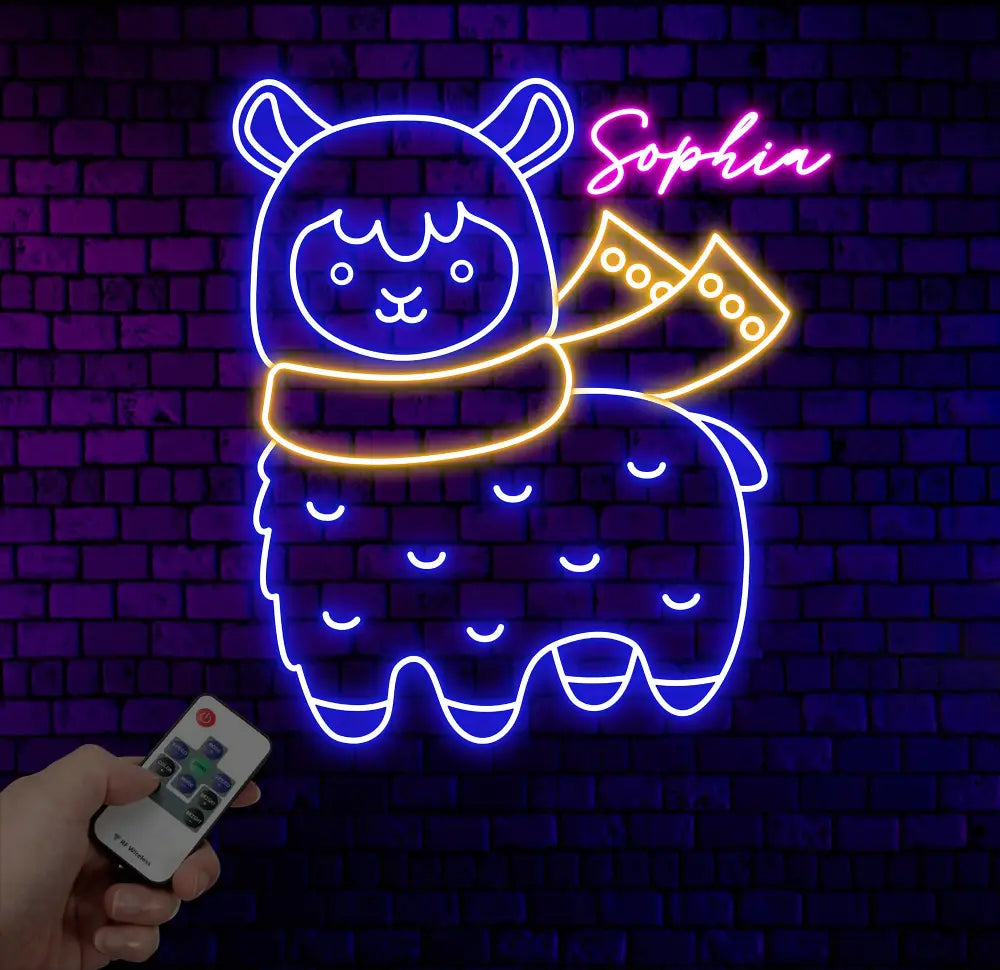 Custom Sheep Neon Sign LED Sheep Animal Light Animal Lover Wall Art Personalized Sheep Room Decor Gifts for Kids Home