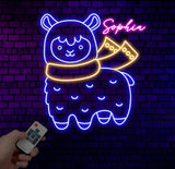 Custom Sheep Neon Sign LED Sheep Animal Light Animal Lover Wall Art Personalized Sheep Room Decor Gifts for Kids Home
