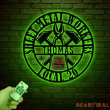 Custom Sheet Metal Workers Wall Art with LED Lights Personalized Metal Sign Gift for Husband or Dad Christmas Gift for