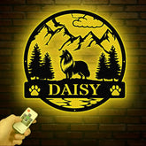 Custom Sheetland Sheepdog Metal Sign Dog Name Sign Sheetland Sheepdog Wall Decor Dog Lovers Wall Art Dog Mom Gifts Pet