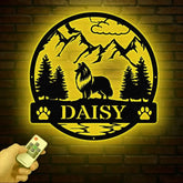 Custom Sheetland Sheepdog Metal Sign Dog Name Sign Sheetland Sheepdog Wall Decor Dog Lovers Wall Art Dog Mom Gifts Pet