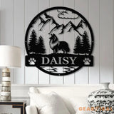Custom Sheetland Sheepdog Metal Sign Dog Name Sign Sheetland Sheepdog Wall Decor Dog Lovers Wall Art Dog Mom Gifts Pet