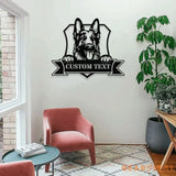 Custom Shepherd Metal Family Name LED Sign - Personalized Monogram Wall Art - Last Name Initial Hanging - Perfect