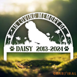 Custom Shih Tzu Memorial Metal Stake - Personalized Pet Grave Marker Remembrance Sign Sympathy Gift Shih Tzu Lover Loss