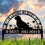 Custom Shih Tzu Memorial Metal Stake - Personalized Pet Grave Marker Remembrance Sign Sympathy Gift Shih Tzu Lover Loss