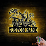 Custom Ship Octopus Tentacles Metal Wall Art LED Light Personalized Kraken Octopus Name Sign Home Decor Ocean Sea