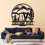 Custom Skiing Metal Sign with LED Lights - Personalized Ski Wall Art - Skier Gift & Monogram - Ski Home Decor & Snow