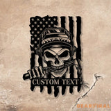 Custom Skull Welder Metal Sign with Led Light Welder Gifts Xmas Birthday Gift for Welder Dad - Gearviral