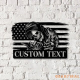 Custom Skull Welder Metal Sign with Led Light Welder Gifts Xmas Birthday Gift for Welder Dad Vs2 - Gearviral