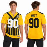 Custom T.J. Watt Pittsburgh Steelers Fan Inspired Premium F.U.S.E. Stitched Premium Limited Jersey - White