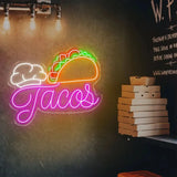 Custom Tacos Neon Sign LED Tacos Light Personalized Neon Sign for Wall Decor Best Christmas Gifts Shop Neon Sign Tacos