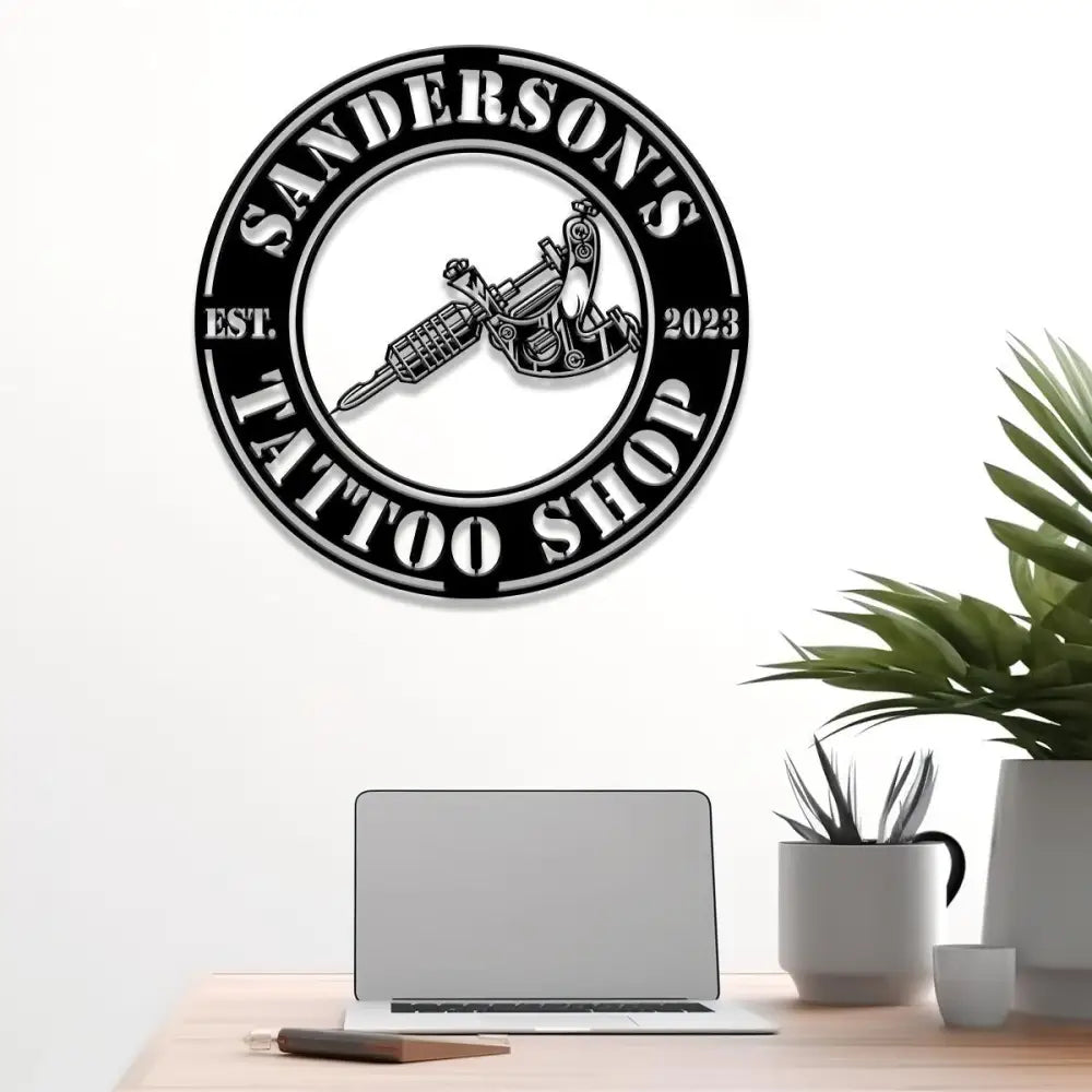 Custom Tattoo Artist Metal Sign with LED Light Personalized Ink Studio Name Sign Wall Decor Tattoo Artist Gift Tattoo
