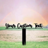 Custom Text | Metal Sign | Outdoor Business Metal Stake Personalized Name Yard Sign Outdoor Door Garden Decor Logo
