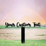 Custom Text | Metal Sign | Outdoor Business Metal Stake Personalized Name Yard Sign Outdoor Door Garden Decor Logo