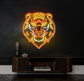Custom Tiger Neon Sign – Multi-Color LED Neon Light of Tiger Face – Perfect for Home Office or Café Decor – Unique Gift