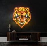 Custom Tiger Neon Sign – Multi-Color LED Neon Light of Tiger Face – Perfect for Home Office or Café Decor – Unique Gift