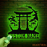 Custom Torii Gate Metal Wall Decor Japanese Bedroom Decor Inspirational Wall Art Sanmon Bonsai Tree Sign Japanese Home