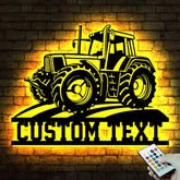 Custom Tractor Driver Metal Wall Art LED Light - Personalized Farm Tractor Name Sign Home Decor - Ideal for Home Decor