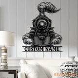 Custom Train Metal Wall LED Light Railroad Wall Decor Railroad Sign Man Cave Decor Train Driver Gift Housewarming Gift