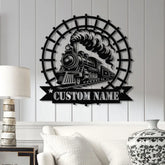 Custom Train Metal Wall LED Light Railroad Wall Decor Railroad Sign Man Cave Decor Train Driver Gift Housewarming Gift