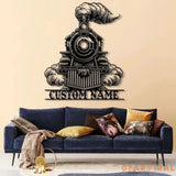 Custom Train Metal Wall LED Light Railroad Wall Decor Railroad Sign Man Cave Decor Train Driver Gift Housewarming Gift