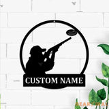 Custom Trap Shooting Name Metal Sign Art - Personalized Trap Shooting Monogram Metal Sign Led - Hobbie Gifts - Sport
