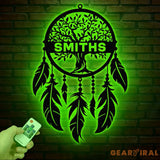 Custom Tree Of Life Dream Catcher Metal Wall Art with Led Lights Dreamcatcher Wall Hanging Dreamcatcher Decor Christmas