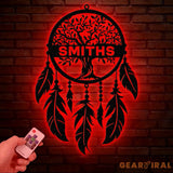 Custom Tree Of Life Dream Catcher Metal Wall Art with Led Lights Dreamcatcher Wall Hanging Dreamcatcher Decor Christmas