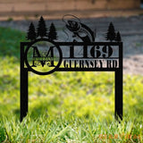 Custom Trout Fishing Address Sign Custom Fishing Sign Outdoor Fising Yard Stake Fish Address Stake Outdoor Decor House