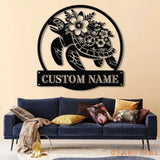 Custom Turtle Name Sign Personalized Beach House Sign Beach Sign Beach House Decor Sea Turtle Sign Beach House Sign Sea