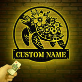 Custom Turtle Name Sign Personalized Beach House Sign Beach Sign Beach House Decor Sea Turtle Sign Beach House Sign Sea