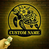 Custom Turtle Name Sign Personalized Beach House Sign Beach Sign Beach House Decor Sea Turtle Sign Beach House Sign Sea