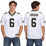 Custom Tyler Shough New Orleans Saints Fan Inspired Game Player Jersey - White