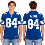 Custom Tyler Warren Indianapolis Colts Fan Inspired Alternate Game Jersey - Royal