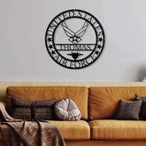 Custom US Air Force Metal Sign with Led Light - Soldier Name Sign - Air Force Logo Metal Yard Sign Decor Metal Home