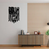 Custom US Flag Deer Hunting Metal Wall Art With LED Lights Custom Deer Hunting Metal Sign Deer Hunter Metal Wall Decor