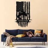 Custom US Wrestling Metal Sign with LED Light Wrestling Coach Gift Sports Home Decor Wrestler Birthday or Christmas