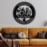 Custom Vegetable Garden Metal Sign Metal Vegetable Wall Signs Gardener Gift Outdoor Sign Garden Decor