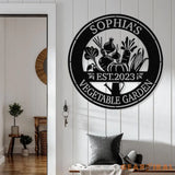 Custom Vegetable Garden Metal Sign Metal Vegetable Wall Signs Gardener Gift Outdoor Sign Garden Decor