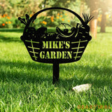 Custom Vegetables Garden Sign Vegetables Garden Stake Metal Yard Art Vegetable Plot Markers Gardener Gift Outdoor Sign