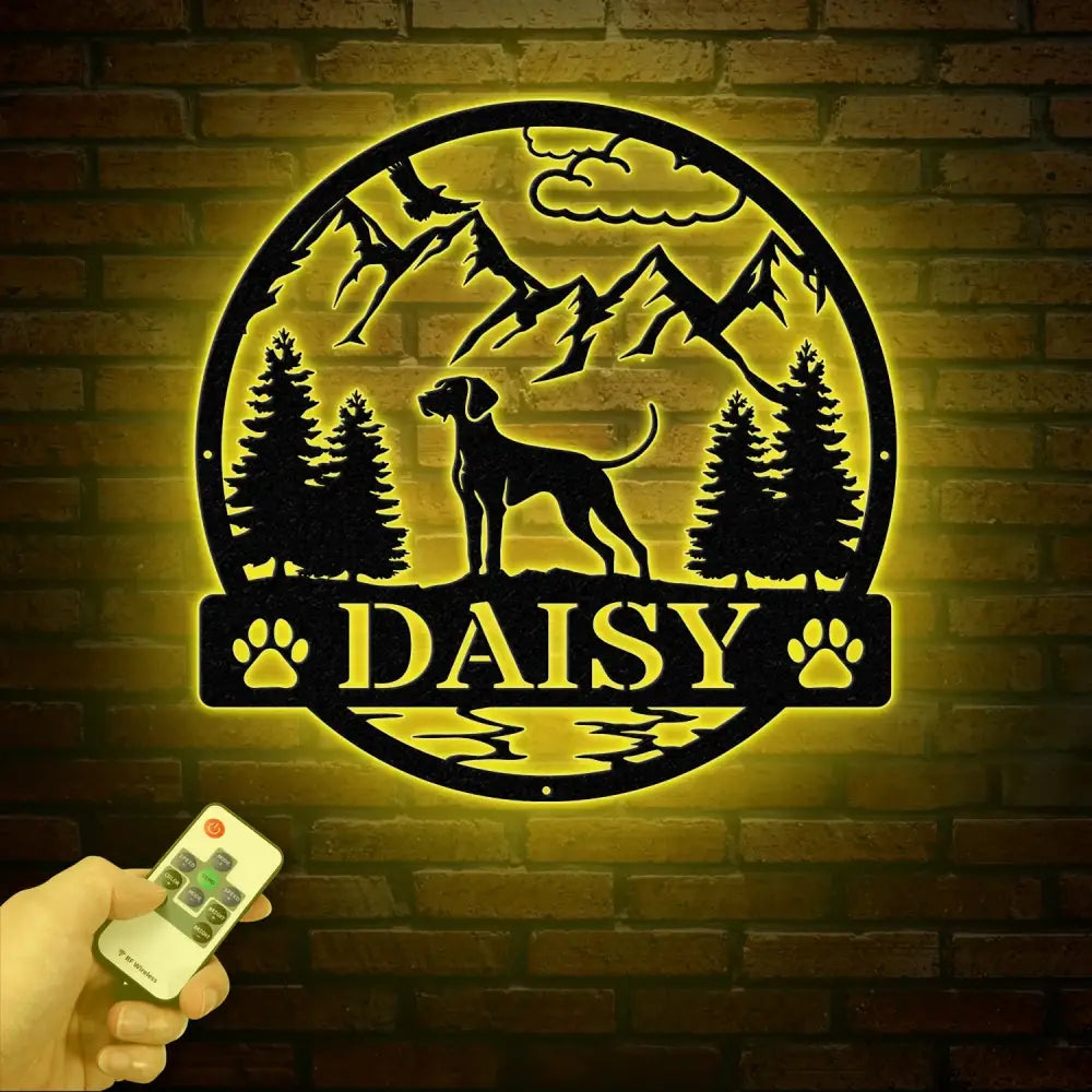 Custom Vizsla Metal Sign Dog Name Sign Personalized Vizsla Wall Decor Dog Lovers Wall Art Dog Mom Gifts Pet Lovers Gift