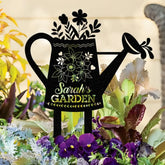 Custom Watering Can Garden Stake Garden Stake Sign Personalized Garden Metal Sign Custom Gardener Decor Metal Yard