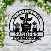 Custom Welcome Garden Sign Personalized Metal Garden Sign Garden Decor Greenhouse Metal Sign Gardener Gift Outdoor Decor