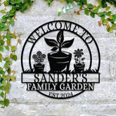 Custom Welcome Garden Sign Personalized Metal Garden Sign Garden Decor Greenhouse Metal Sign Gardener Gift Outdoor Decor