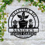 Custom Welcome Garden Sign Personalized Metal Garden Sign Garden Decor Greenhouse Metal Sign Gardener Gift Outdoor Decor
