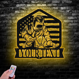 Custom Welder Metal Sign with Led Light Welder Gifts Xmas Birthday Gift for Welder Dad Gift For Dad Welding Gift