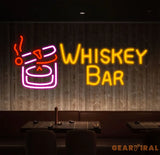 Custom Whiskey Neon Bar Sign Personalized Bar Club Neon Signs Neon Sign Home Bar Decor Bar Decoration Neon Lights