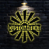 Custom Widmill Metal Family Name LED Sign - Personalized Monogram Wall Art - Last Name Initial Hanging - Perfect