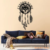 Custom Wolf Dream Catcher Metal Wall Art with Led Lights Dreamcatcher Wall Hanging Dreamcatcher Decor Christmas gifts