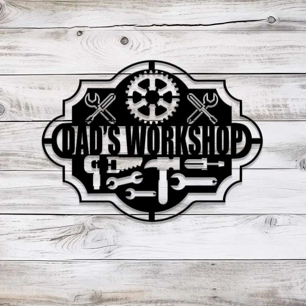 Custom Workshop Metal Sign with Led Light Personalized Garage Signs Metal Garage Signs Custom Garage Hanging Sign Wall